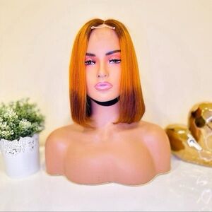 Orange Brown Women's Hair Wig